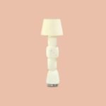 Paper Mache Floor Lamp and Table Lamp