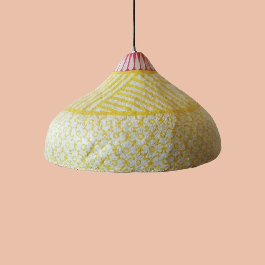 SVP23301-1-1.jpg Paper Mache Pendant - Image 1